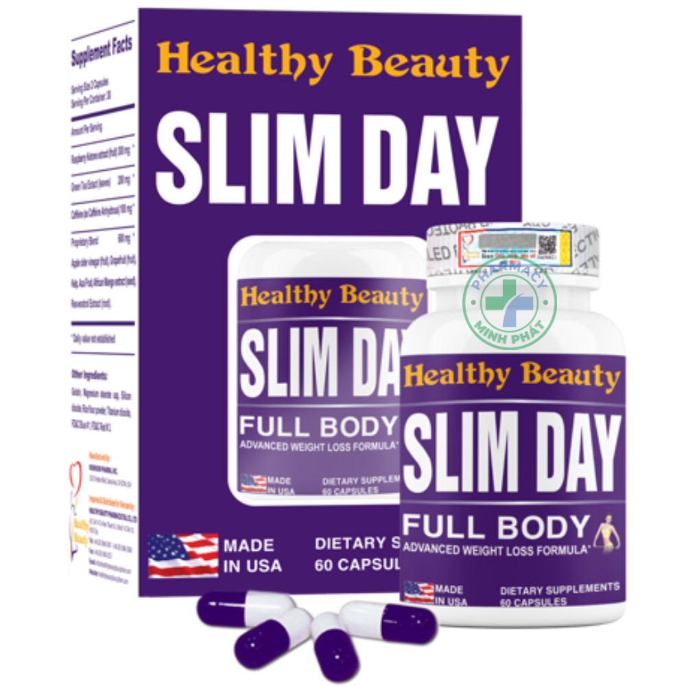 SLIM DAY - Hỗ trợ tăng chuyển hóa chất béo, hỗ trợ giảm béo.
